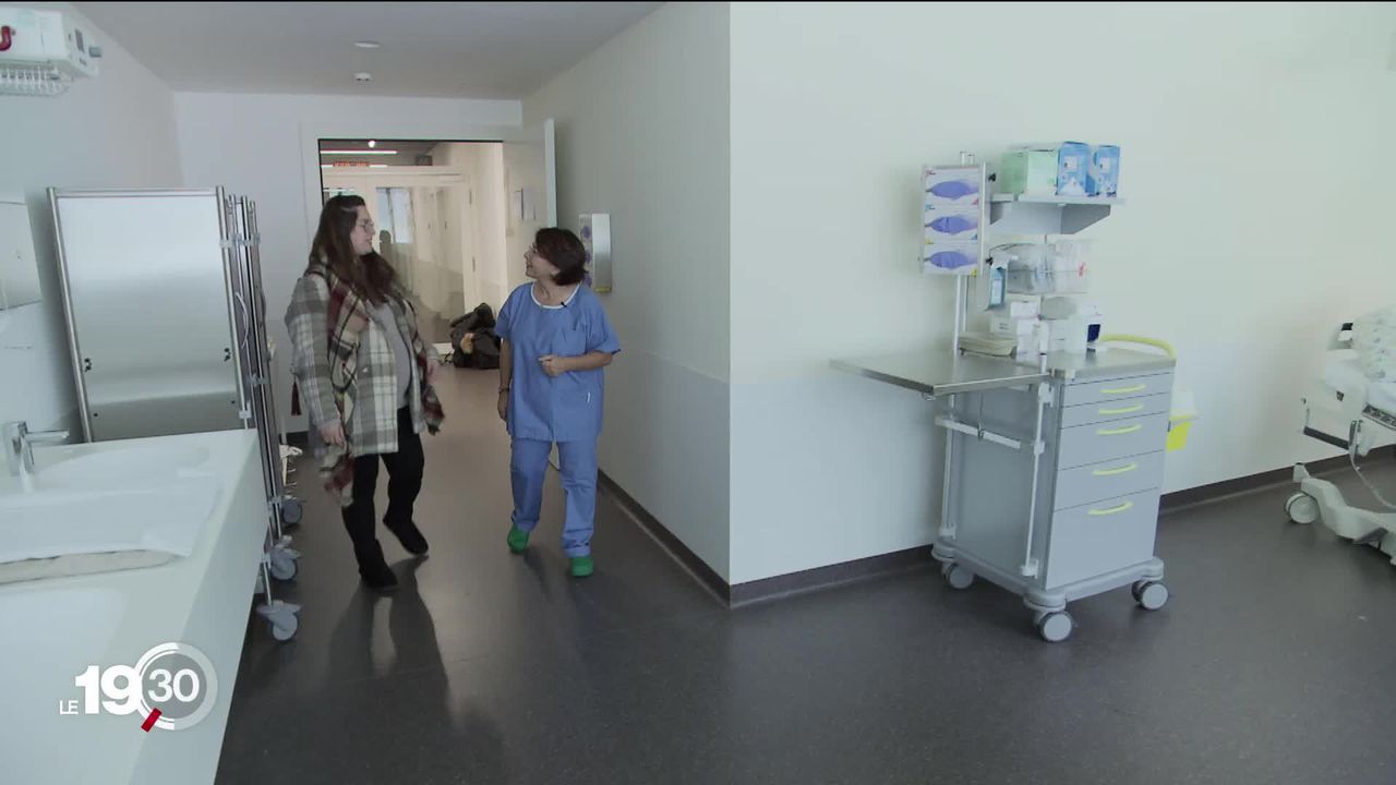 Le nouvel hôpital de Rennaz ouvre sa maternité. [RTS]