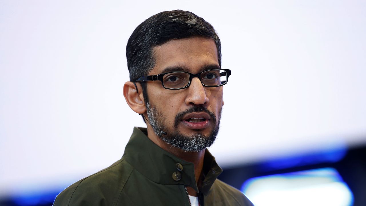 Le patron de Google Sundar Pichai prend la tête du groupe Alphabet. [Stephen Lam - Reuters]