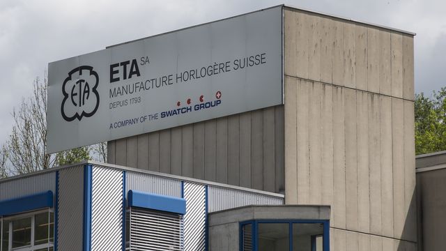 Le site de production d'ETA à Moutier (BE), photographié en 2017. [Jean-Christophe Bott - Keystone]