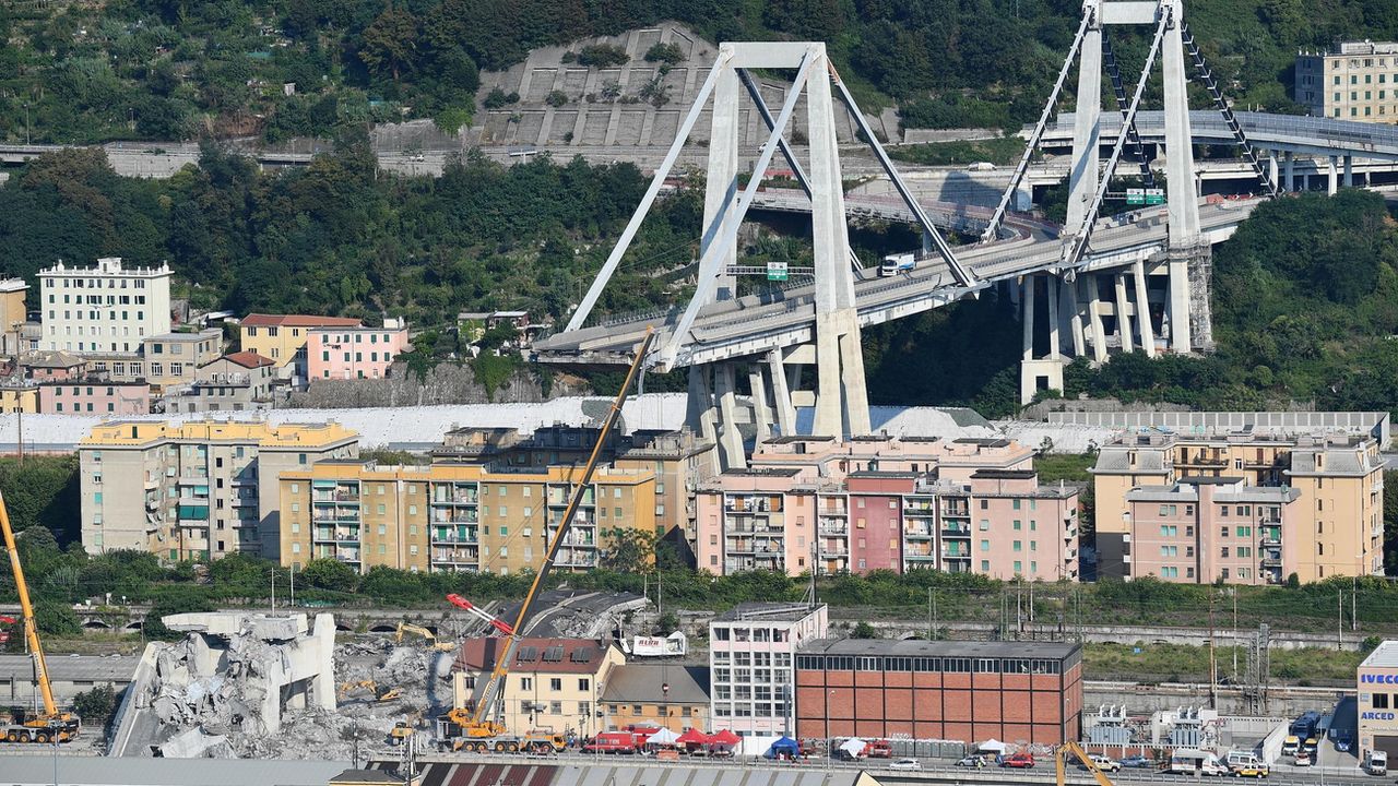 Le pont Morandi s'est effondré le 14 août 2018. [Luca Zennaro - Keystone]