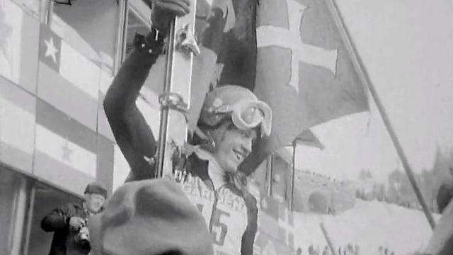 Bernard Russi, le skieur d'Andermatt est champion du monde de descente en 1970. [RTS]