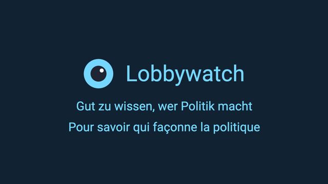 Le site Lobbywatch.ch