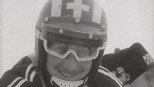 Jo Siffert à skibob en 1969. [RTS]