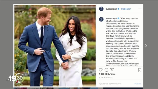 La monarchie au Royaume-Uni vit des heures difficiles. Le Prince Harry et son épouse Meghan ont fait une annonce choc. [RTS]