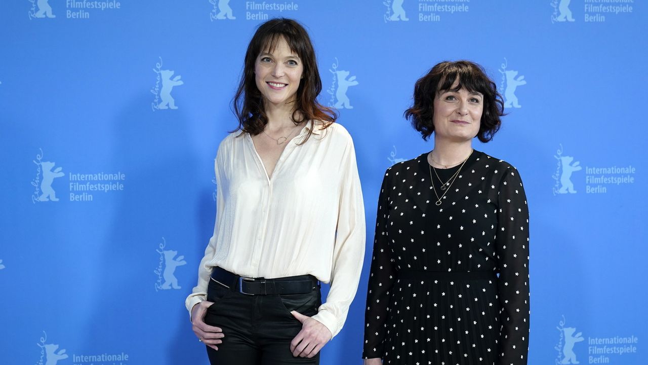 Véronique Reymond et Stéphanie Chuat le 24 février 2020 lors de la 70e Berlinale. [Ronald Wittek - Keystone]