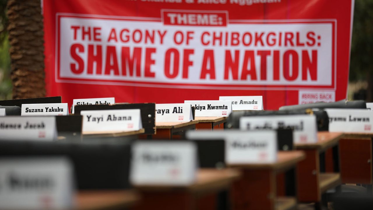 Certaines des lycéennes enlevées il y a six ans à Chibok au Nigéria sont toujours en captivité. [Kola Sulaimon - AFP]