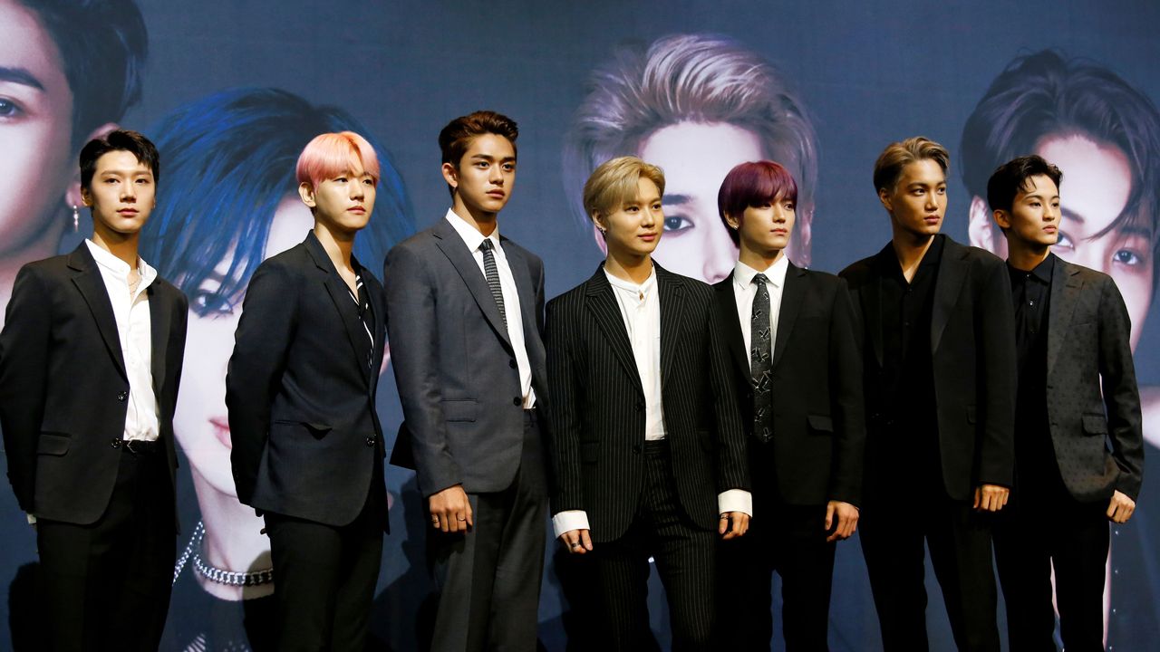 Les membres du groupe de K-pop "SuperM" en 2019. [Reuters]