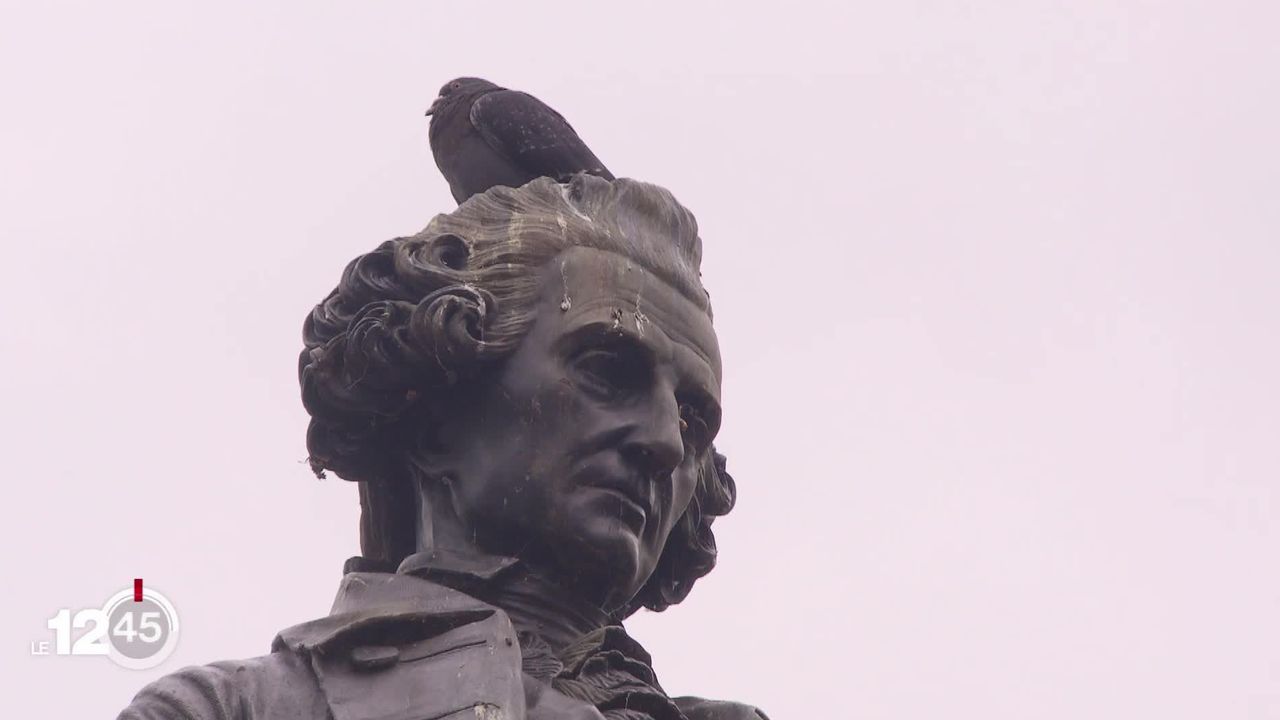 Un collectif a lancé une pétition pour faire disparaître la statue de David de Pury à Neuchâtel [RTS]