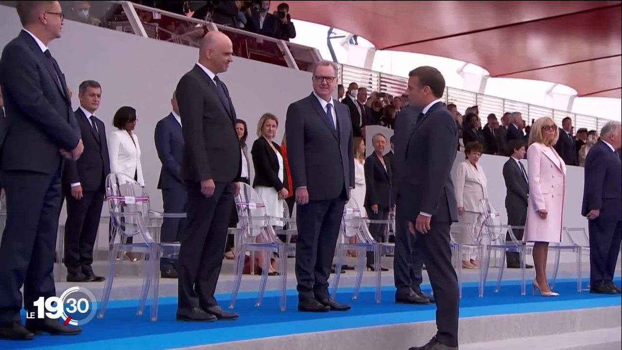 Le conseiller fédéral Alain Berset a représenté la Suisse à Paris lors des cérémonies du 14 juillet [RTS]