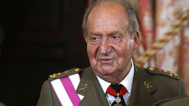 Juan Carlos d'Espagne photographié à Madrid en juin 2014. [Andrea Comas - Pool/AFP]