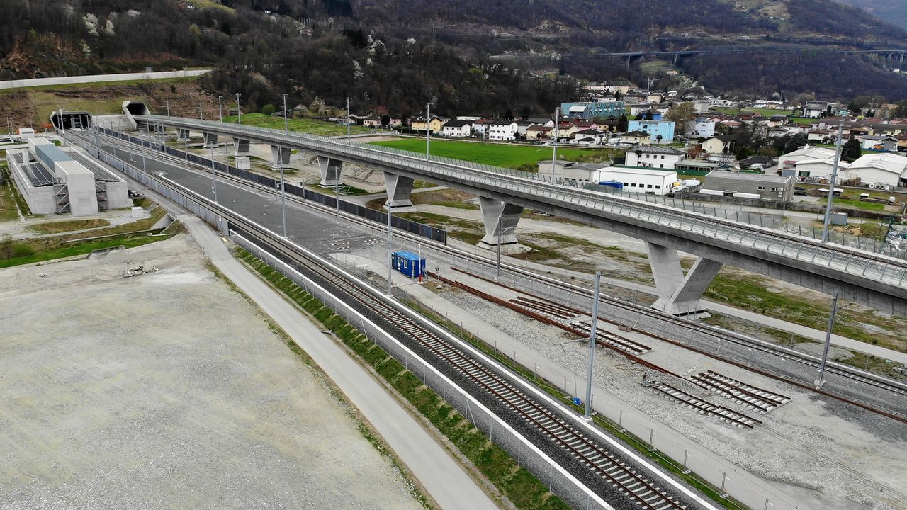 Le tunnel de base du Monte Ceneri sera inauguré le vendredi 4 septembre 2020. [Pablo Gianinazzi - Keystone]