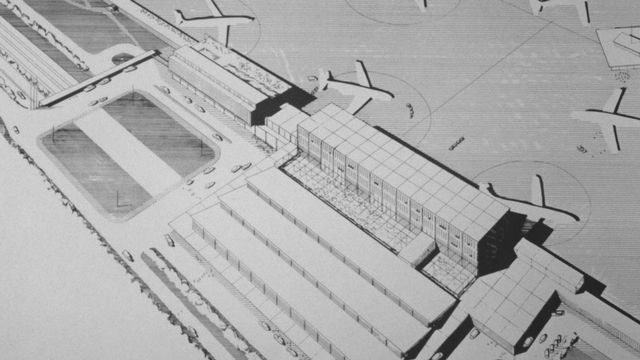 Agrandissement de l'aéroport de Cointrin en 1960. [RTS]