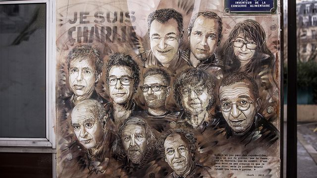 Le procès des attentats contre la rédaction de Charlie Hebdo est au cœur de la lettre des médias français. [Christophe Petit Tesson - EPA - Keystone]