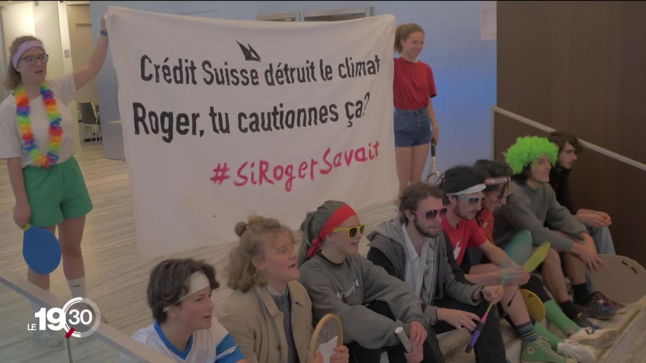 Action chez Credit Suisse en 2018: les 12 activistes du climat condamnés en appel à Renens (VD) [RTS]