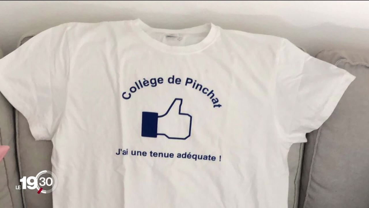 Polémique à Genève après les révélations sur le "T-shirt de la honte" pour tenue jugée inadéquate dans un cycle d'orientation. [RTS]