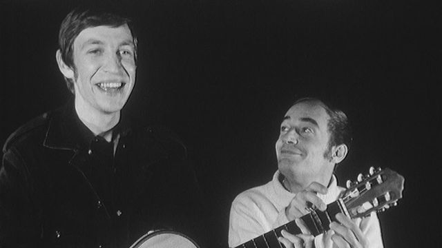 Henri Dès et Bernard Haller en 1967. [RTS]