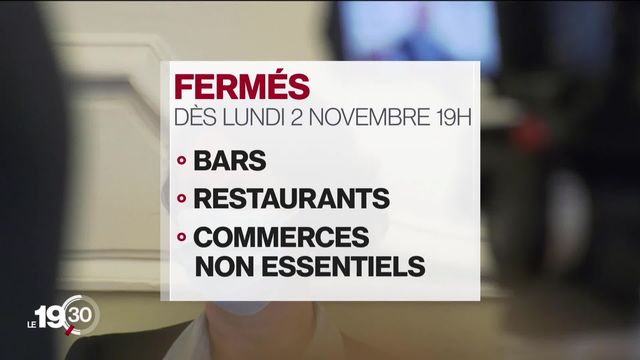Bars et restaurants fermés dès lundi à Genève. [RTS]
