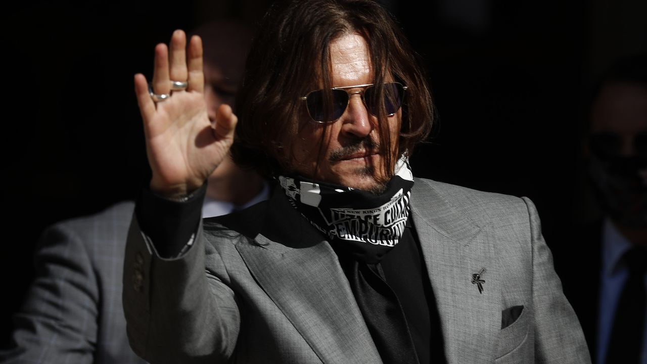 Johnny Depp lors de son procès à Londres au mois de juillet. [AP Photo/Frank Augstein - Keystone]