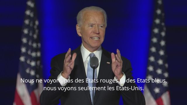 Les extraits sous-titrés du premier discours de Joe Biden [RTS]