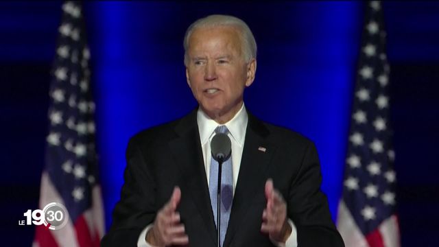 Joe Biden, 46eme président des Etats-Unis. Une victoire qui cache un devoir de rassemblement. [RTS]