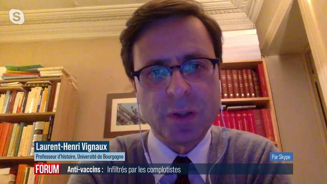 Les anti-vaccins infiltrés par les complotistes : interview de Laurent-Henri Vignaud [RTS]