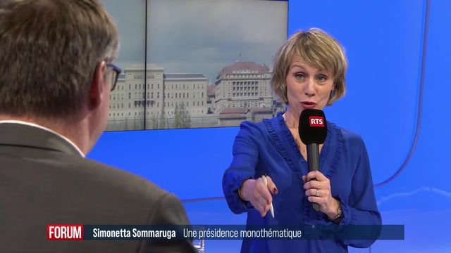 Simonetta Sommaruga, une présidence monothématique: réaction de Christian Levrat [RTS]