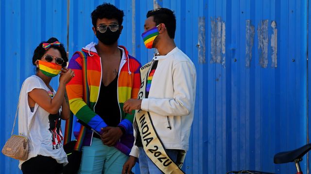 Dimanche 27 décembre: des participants à la Pride March LGBT de Bangalore en Inde. [Jagadeesh Nv - Keystone/EPA]