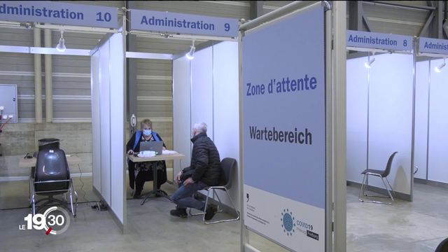 Une répétition générale avait lieu ce matin à Fribourg, avant l'ouverture de deux grands centres de vaccination lundi [RTS]