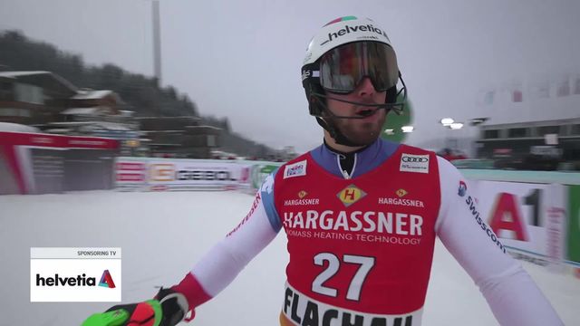 Flachau (AUT) slalom messieurs, 2e manche: Luca Aerni (SUI) [RTS]