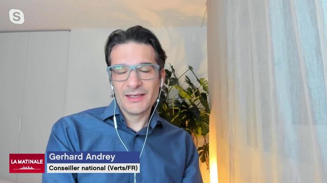 Gerhard Andrey, parlementaire écologiste fribourgeois opposant au passeport numérique [RTS]
