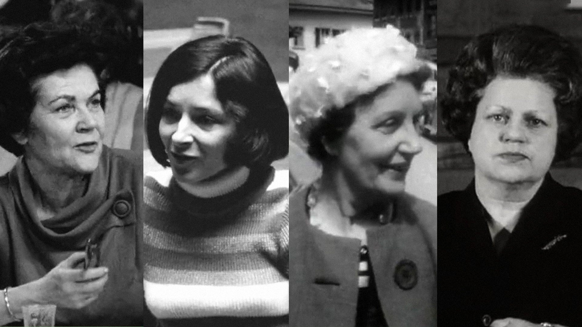 De gauche à droite : Gertrude Girard-Montet, Gabrielle Nanchen, Antoinette Quinche, Lise Girardin, pionnières du droit de vote des femmes.