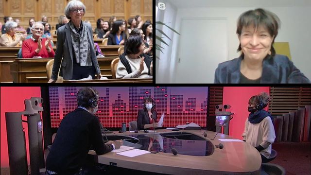 Les 50 ans du droit de vote des femmes en Suisse avec Gabrielle Nanchen et Doris Leuthard (2-2) (vidéo) [RTS]