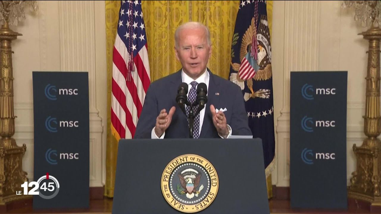 Premier grand discours de politique étrangère du président des États-Unis, Joe Biden. [RTS]