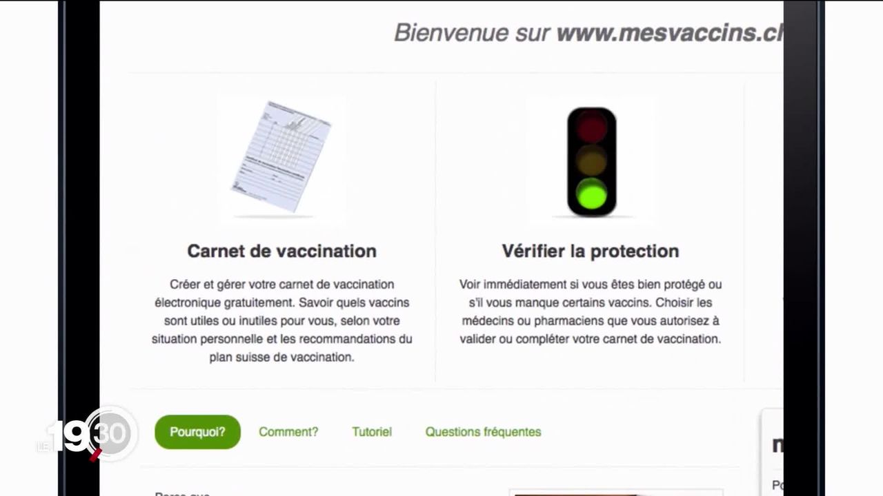 Le site Mesvaccins.ch a dû être fermé sur ordre du Préposé fédéral à la protection des données. [RTS]