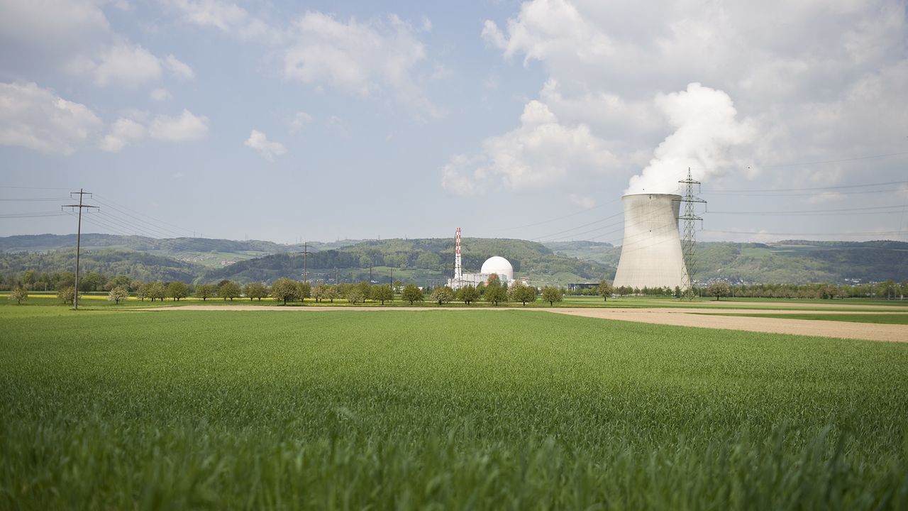 La centrale nucléaire de Leibstadt, dans le canton d'Argovie. [Gaetan Bally - Keystone]