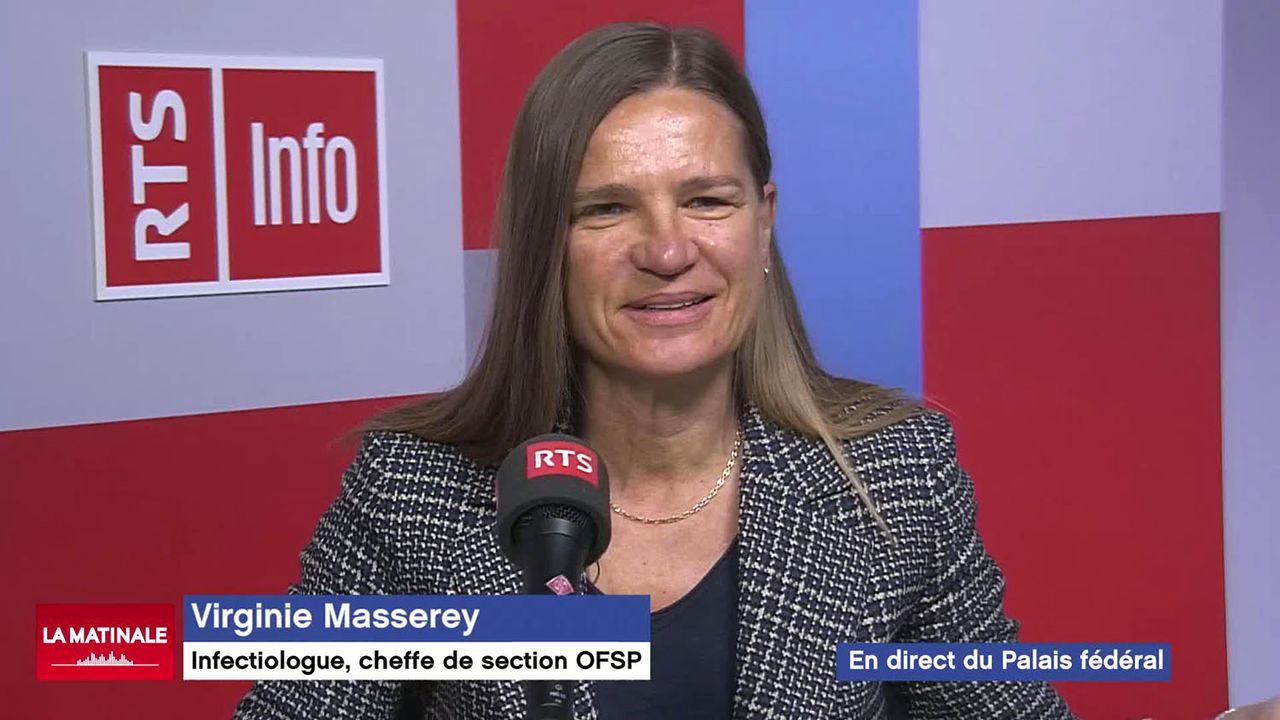 L'invitée de La Matinale (vidéo) – Virginie Masserey, cheffe du "Contrôle de l'infection et programme de vaccination" à l'OFSP [RTS]