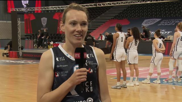 Finale dames, Genève Elite – Elfic Fribourg (54-91) : interview de Marielle Giroud après la victoire [RTS]
