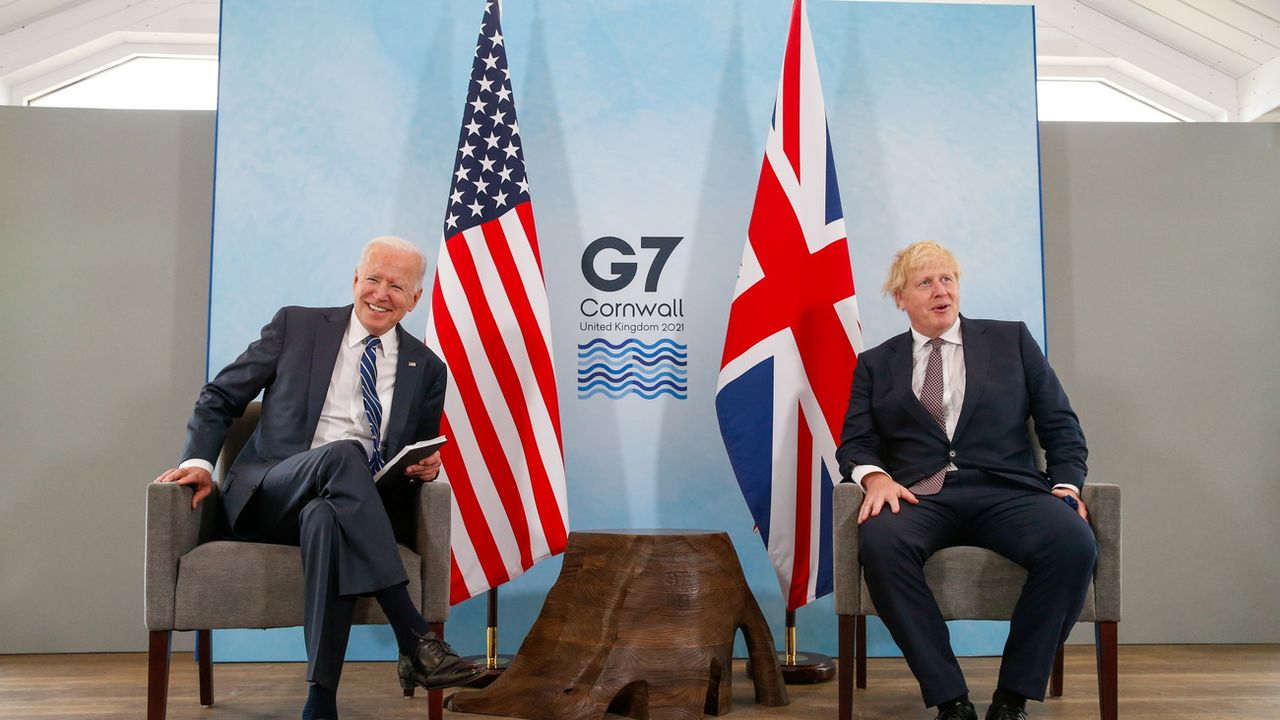Le président américain Joe Biden a rencontré son homologue britannique Boris Johnson pour son premier voyager à l'étranger depuis sa prise de fonction.  [Hollie Adams - Keystone ]