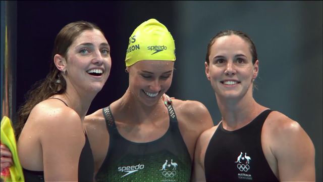 Natation, 4 x 100 m dames: les Australiennes établissent un nouveau record du monde ! [RTS]