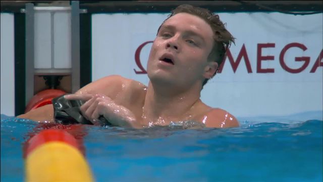 Natation, 1500m nage libre messieurs: Robert Finke (USA) s’offre une une nouvelle médaille d’or ! [RTS]
