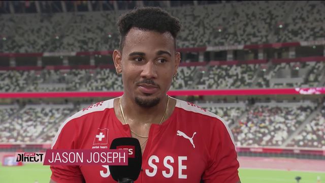 Athlétisme, 110m haies messieurs: Joseph (SUI) à l'interview après sa qualification [RTS]