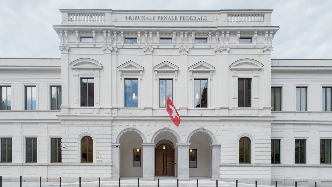 Le bâtiment du Tribunal pénal fédéral, à Bellinzone. [Pablo Gianinazzi / Ti-Press - KEYSTONE]