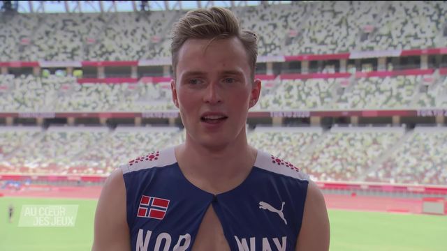 Athlétisme: Karsten Warholm (NOR) champion olympique du 400m haies et 1er homme à passer sous les 46 secondes [RTS]