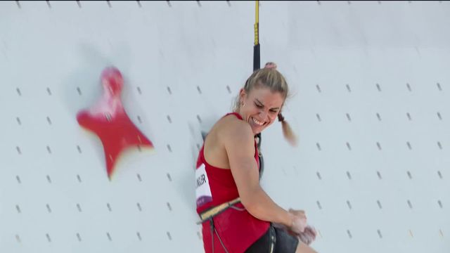 Escalade, vitesse dames: les deux passages de Petra Klingler (SUI) qui se classe 10e après la première épreuve [RTS]