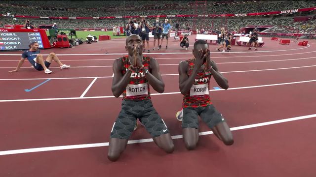 Athlétisme, 800m messieurs: doublé kényan pour l'or et l'argent ! [RTS]