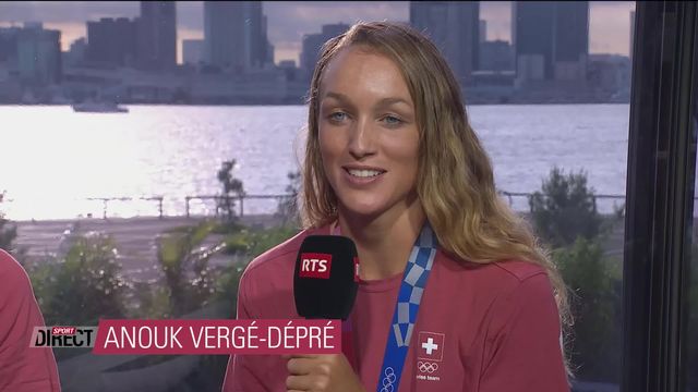 Beachvolley: Anouk Vergé-Dépré à l'interview après sa médaille de bronze décrochée avec Joana Heidrich [RTS]