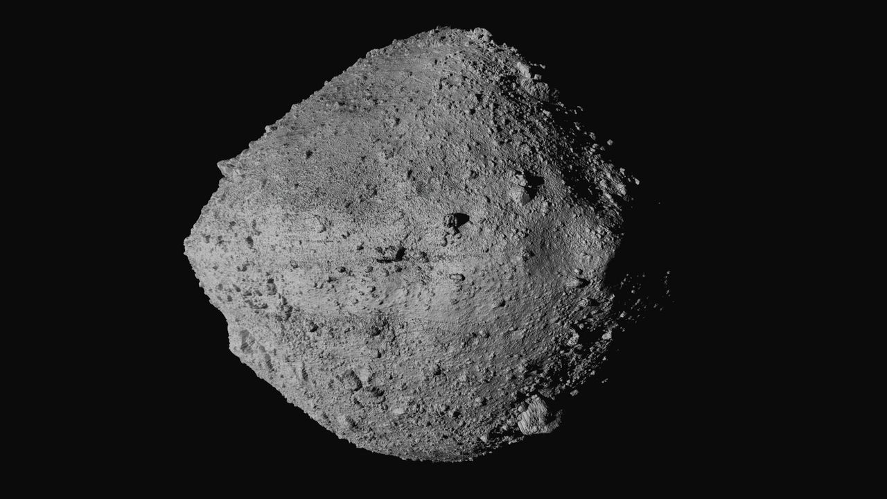 L'astéroïde Bennu ne représente qu'une menace infime pour la Terre. [NASA/Goddard/University of Arizona/CSA/York/MDA via AP - Keystone]