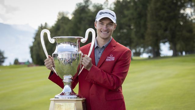 Rasmus Höjgaard est le 2e plus jeune vainqueur de l'European Masters. [Peter Klaunzer - Keystone]