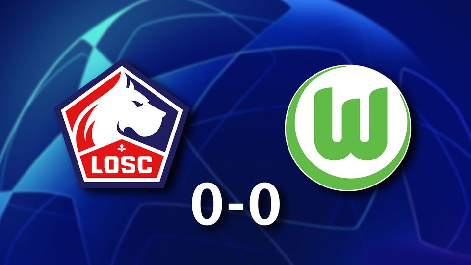 1ère journée Gr.G, Lille - Wolfsburg (0-0) : les Lillois dominent nettement les Allemands dans cette rencontre mais ils ne marquent pas