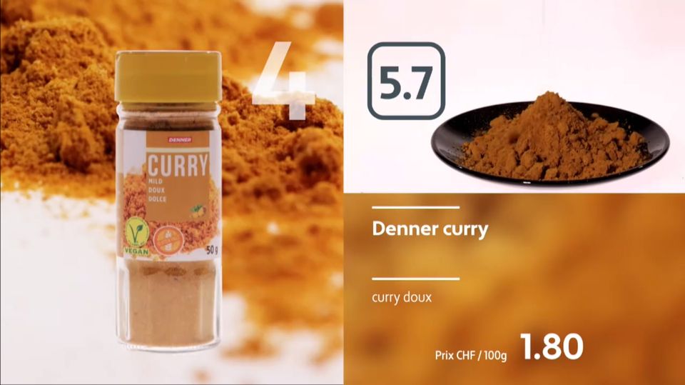 Dégustation de curry doux industriels. [RTS]